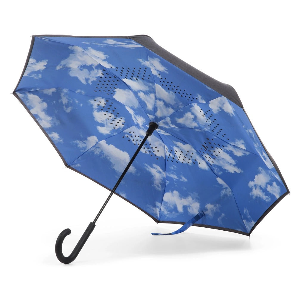 Stick Reverse-Close Umbrella with Under-Canopy Print - Image 14