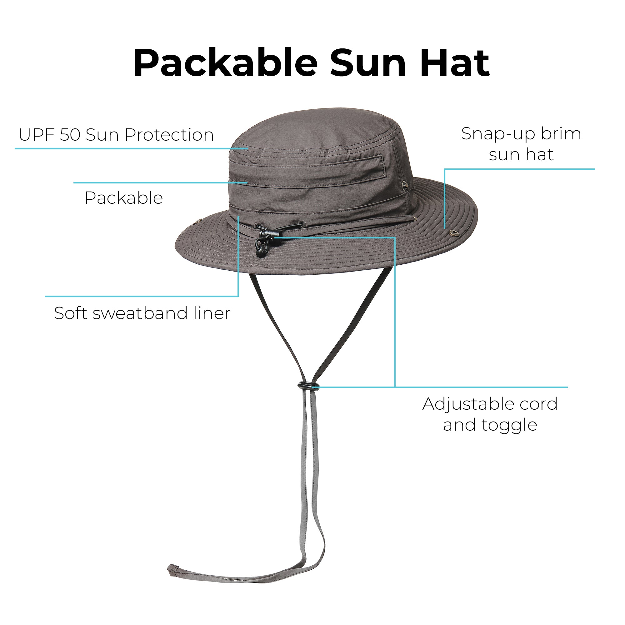 Packable Sun Hat with Sun Protection - Image 14