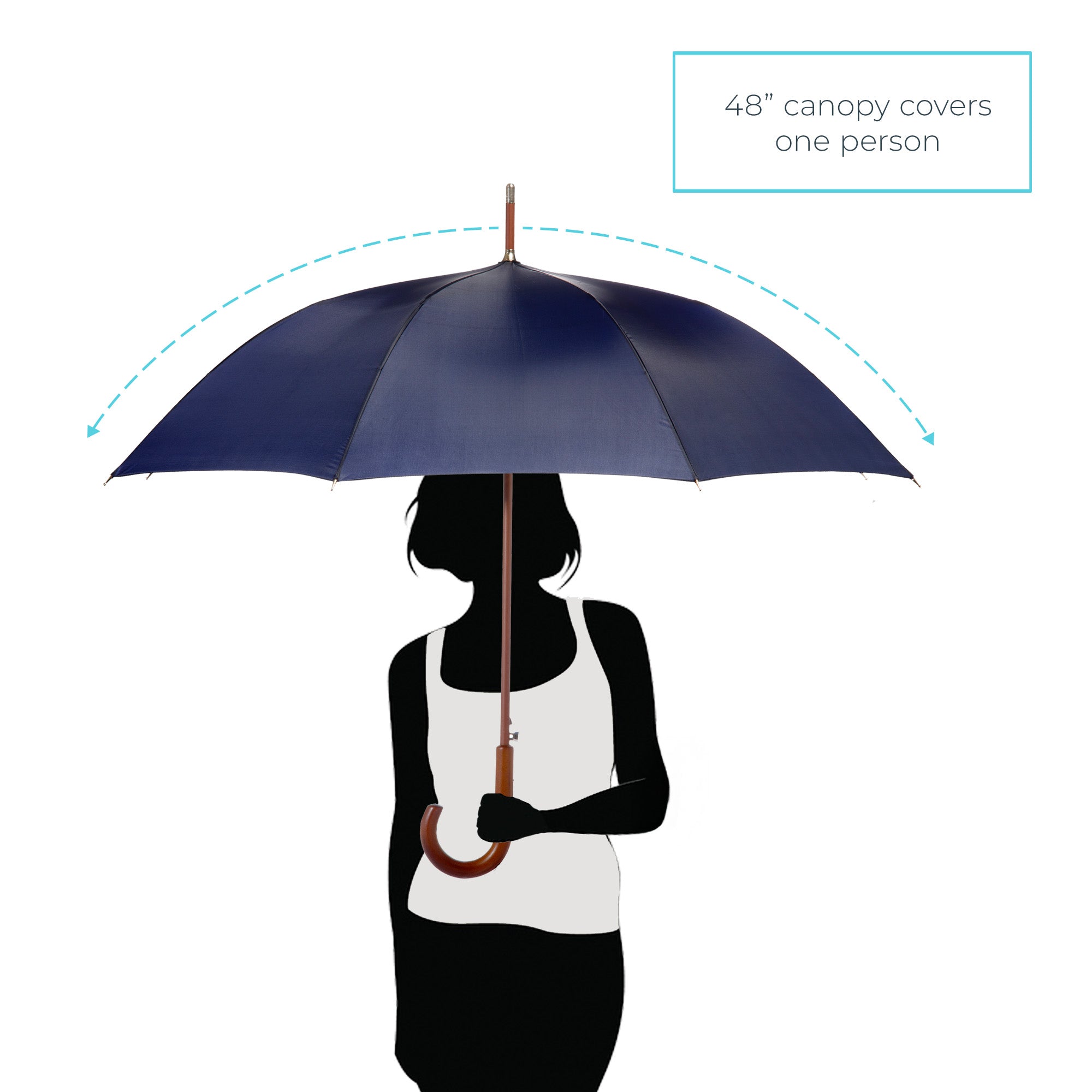 Classic Solid Wood Stick Umbrella - Image 6